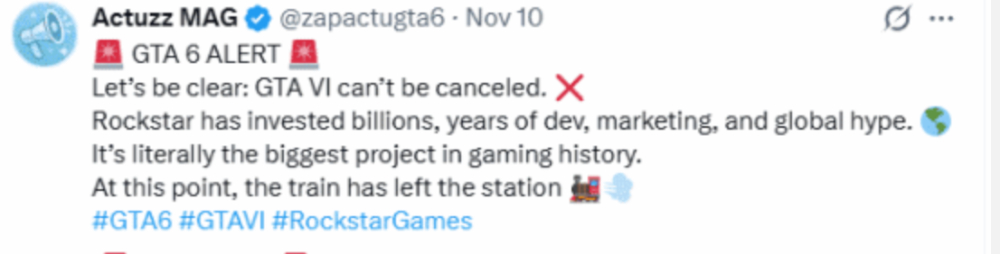 GTA 6「遊戲玩法外洩」事件開發商道歉